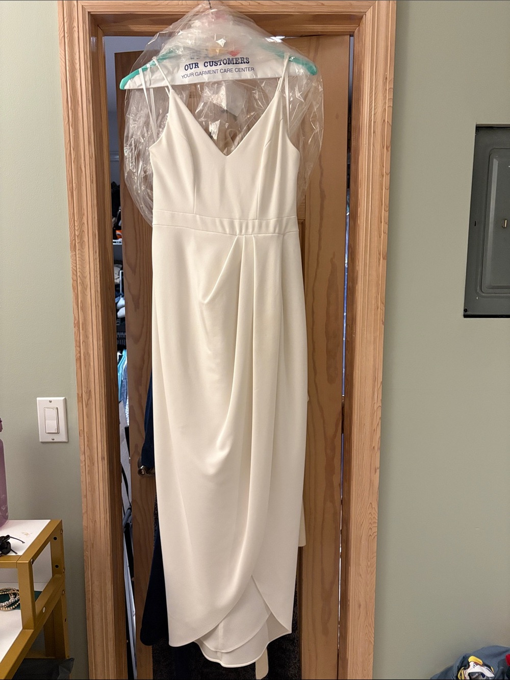 BHLDN Caron v-neck crepe dress